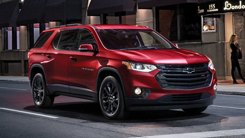 2019 Exterior View of Chevrolet Traverse highlighting its design and features. .
