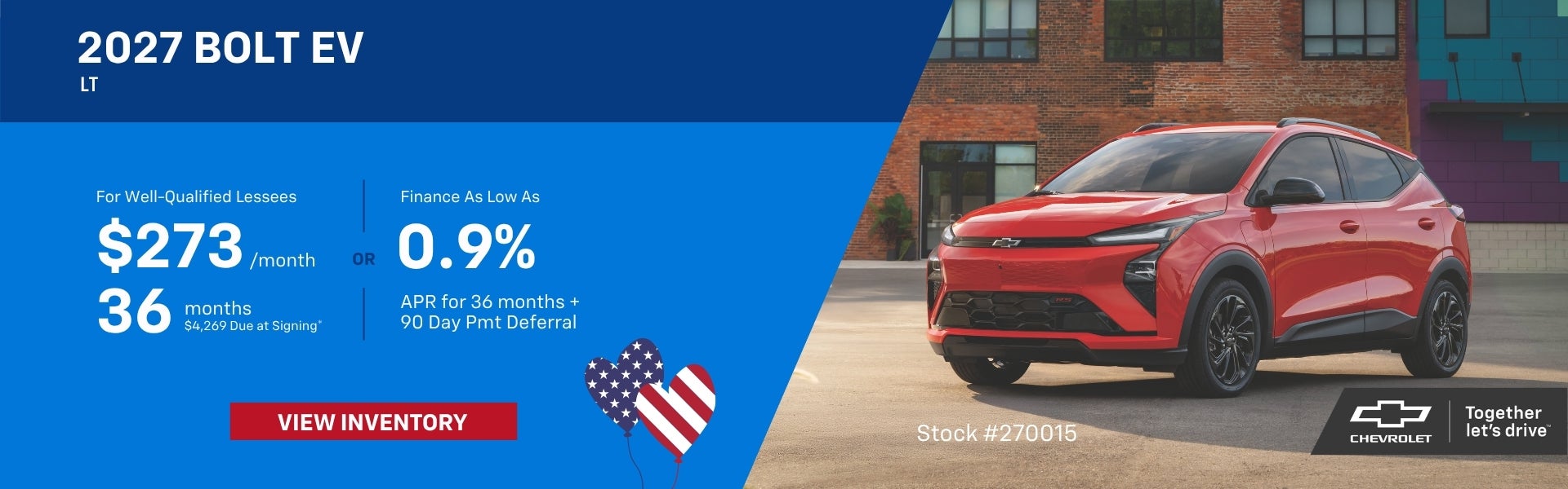 2027 BOLT LEASE & FINANCE OFFER