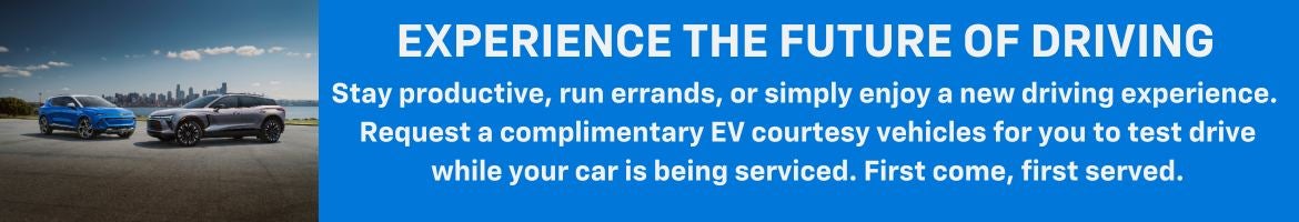 Request a Complimentary EV Courtesy Vehicle
