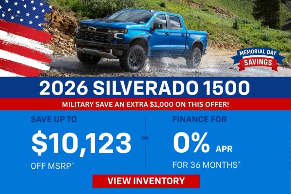 2026 SILVERADO 1500 DISCOUNT & FINANCE OFFER